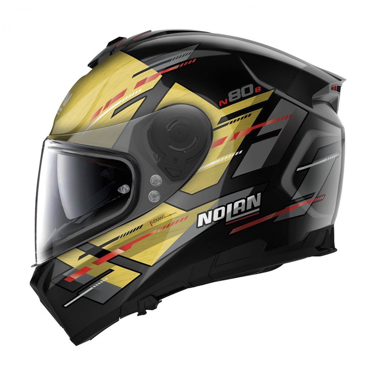 Nolan N80-8 069 Meteor N.com Kapalı Kask Metal Siyah-sarı