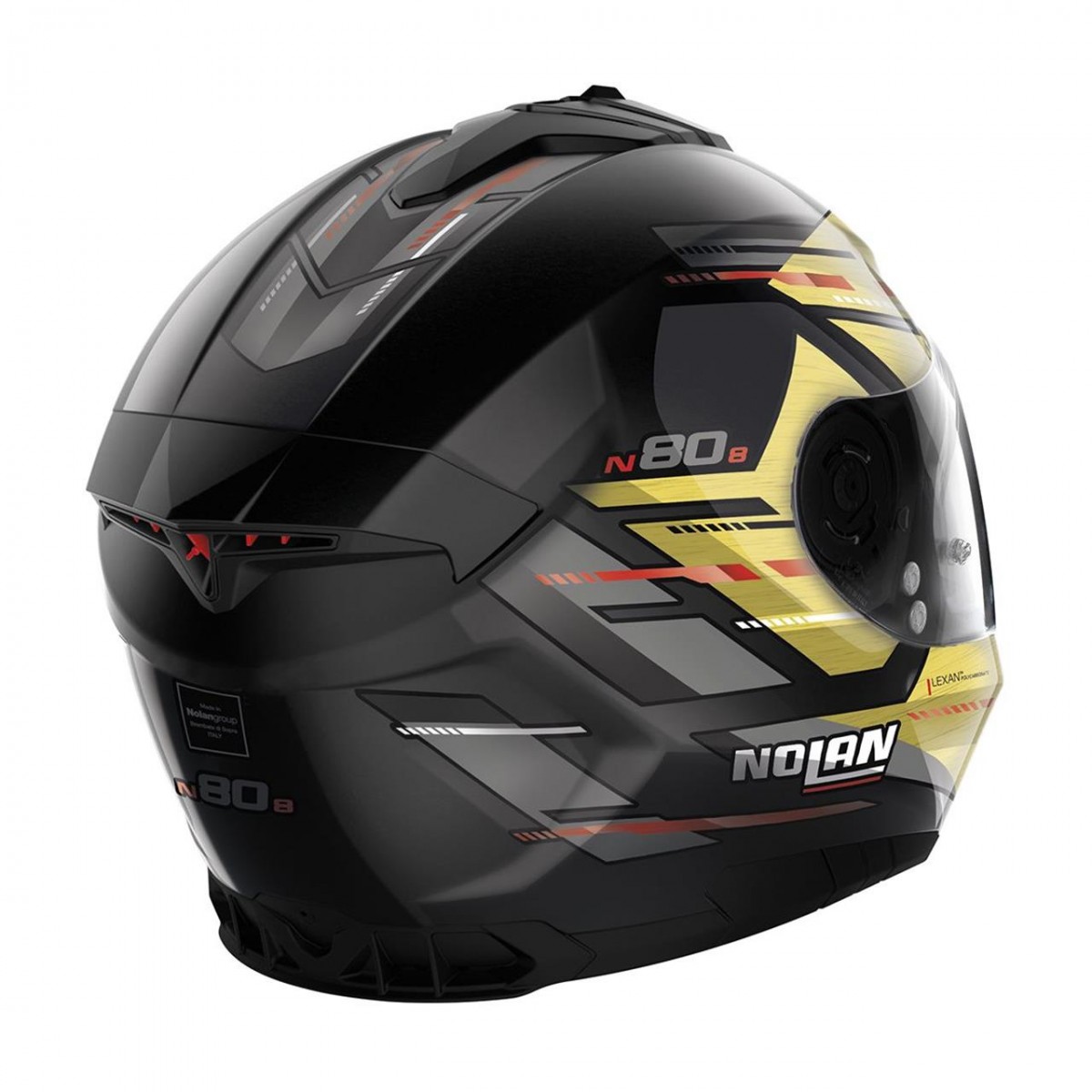 Nolan N80-8 069 Meteor N.com Kapalı Kask Metal Siyah-sarı