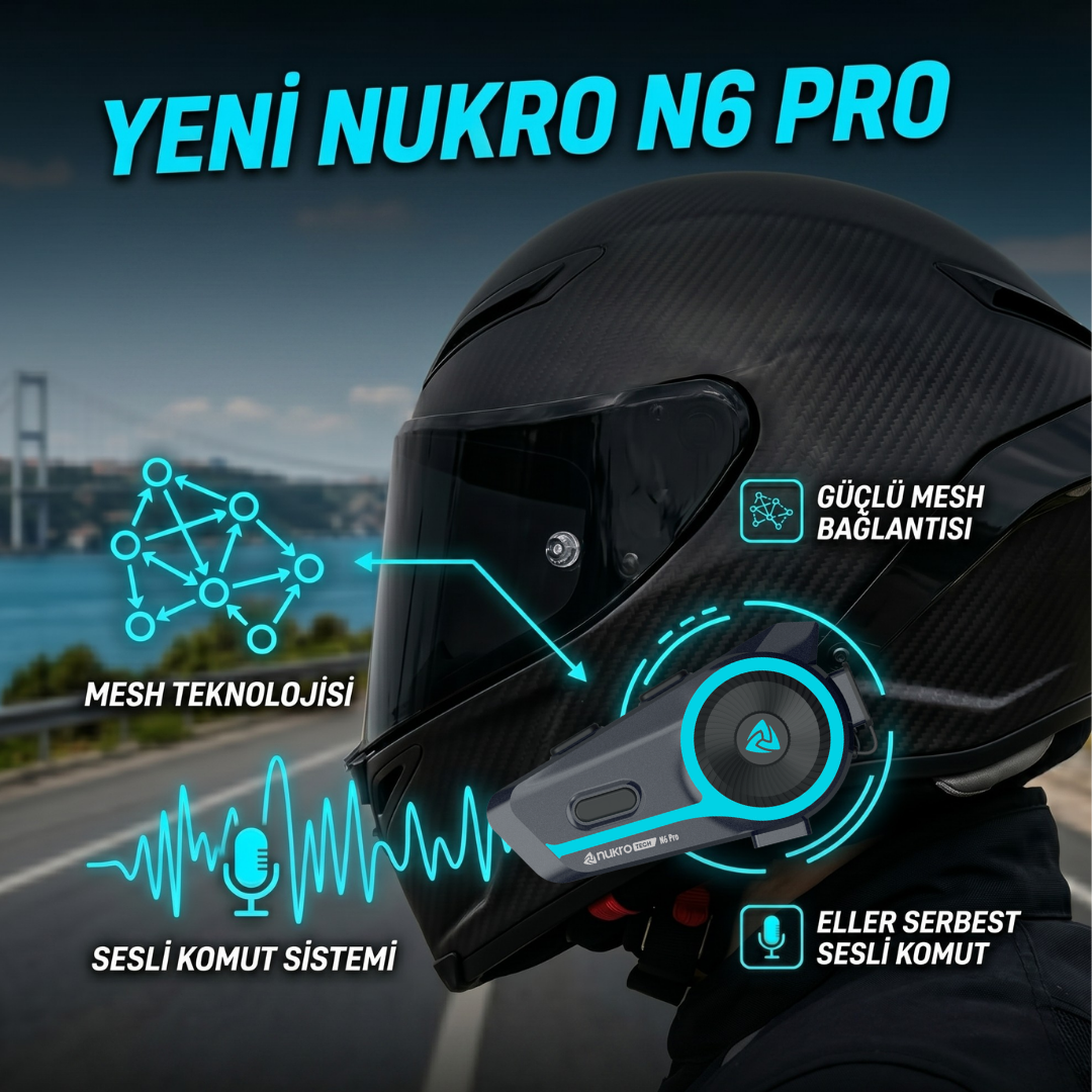 Nukrotech N6 Pro – Mesh Ve Sesli Komut Bluetooth Intercom Seti