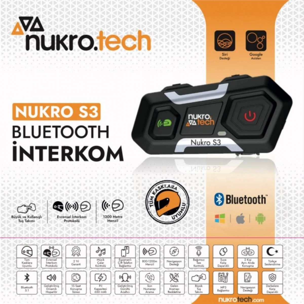 Nukrotech Nukro S3 Bluetooth Intercom