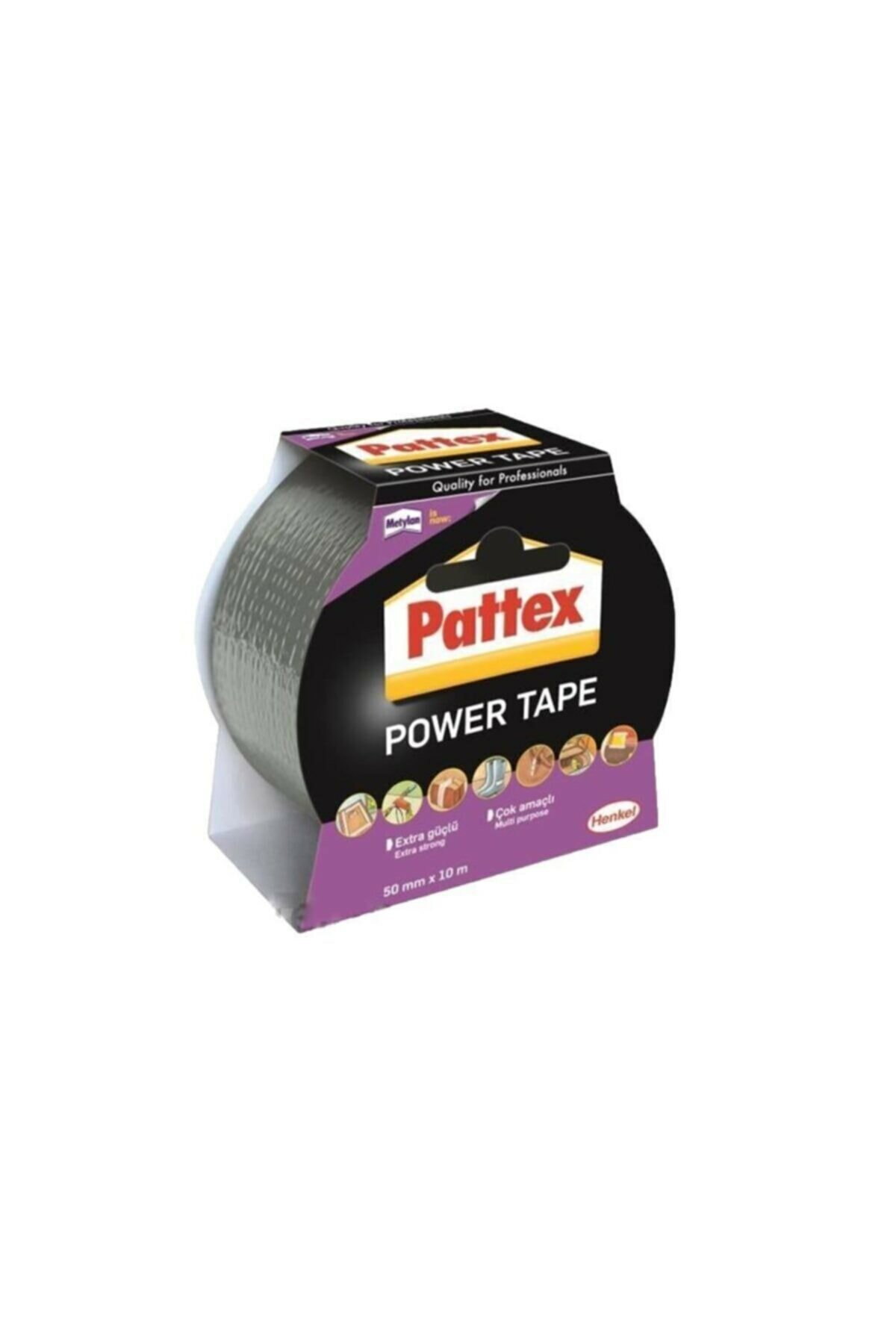 Pattex Power Tape Gri Bant Extra Güçlü Suya Dayanıklı 50mmx10m