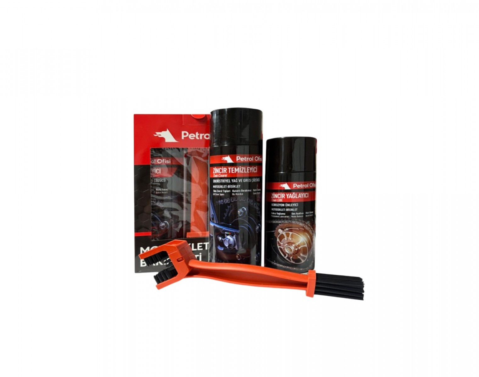 Petrol Ofisi Zincir Bakım Seti (özel Kutu Temizleme Fırçalı Set)