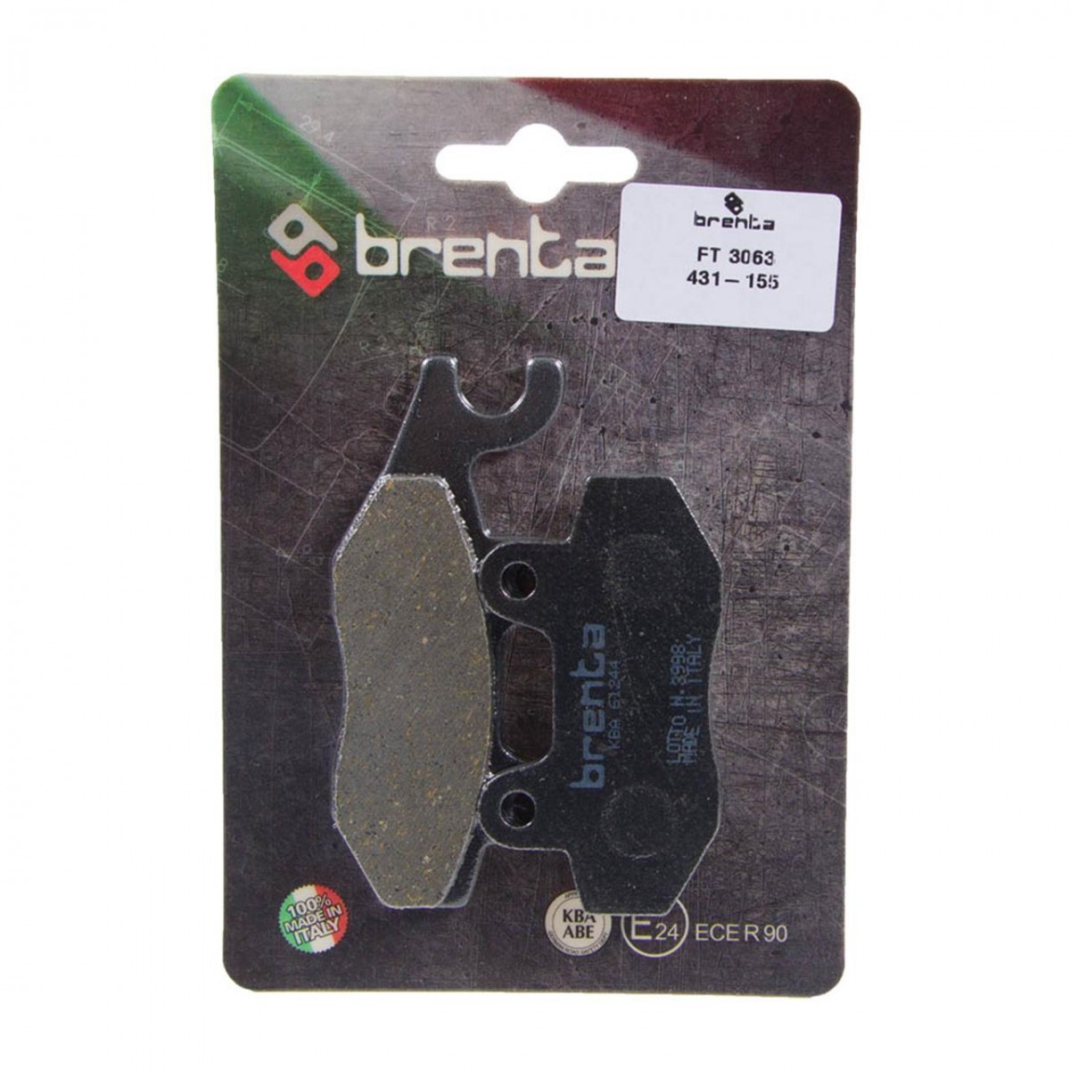 Peugeot  Vivacity 125cc 10-16 Ön Fren Balatası Brenta Organik