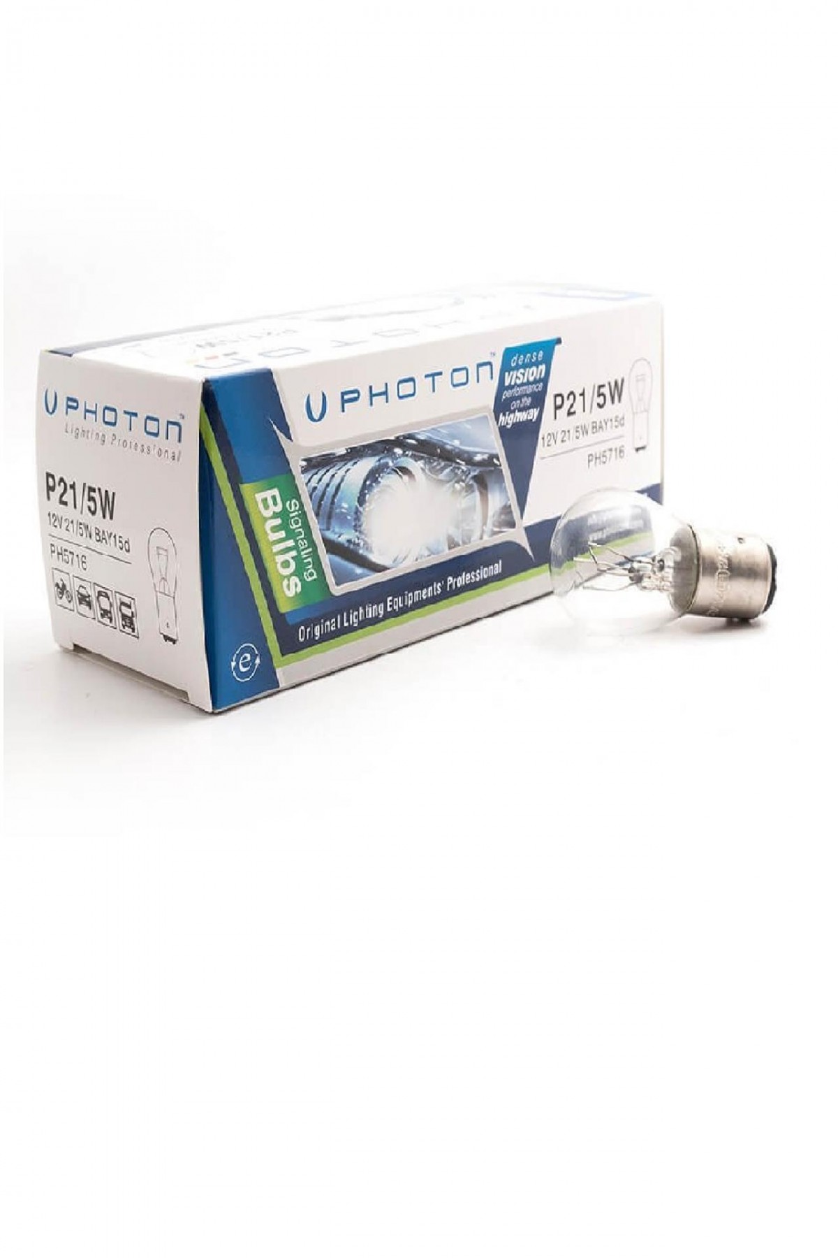 *photon Stop Ampulü Ph5716 P21 5w 12v 1016 Çift Duy Şaşı Tırnak Standart