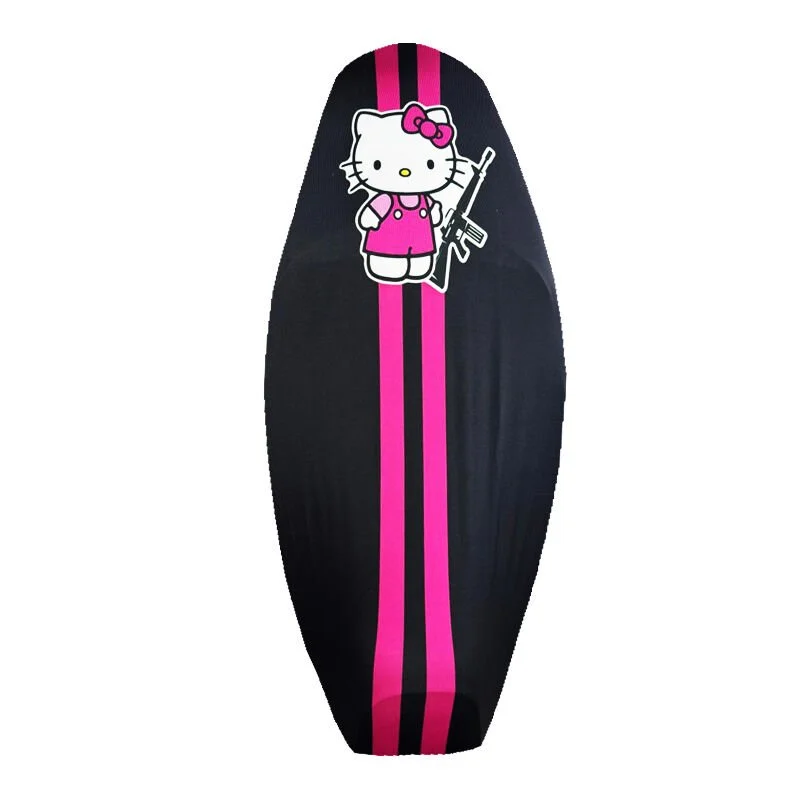 3d Üniversal Sele Kılıfı Siyah Hello Kitty