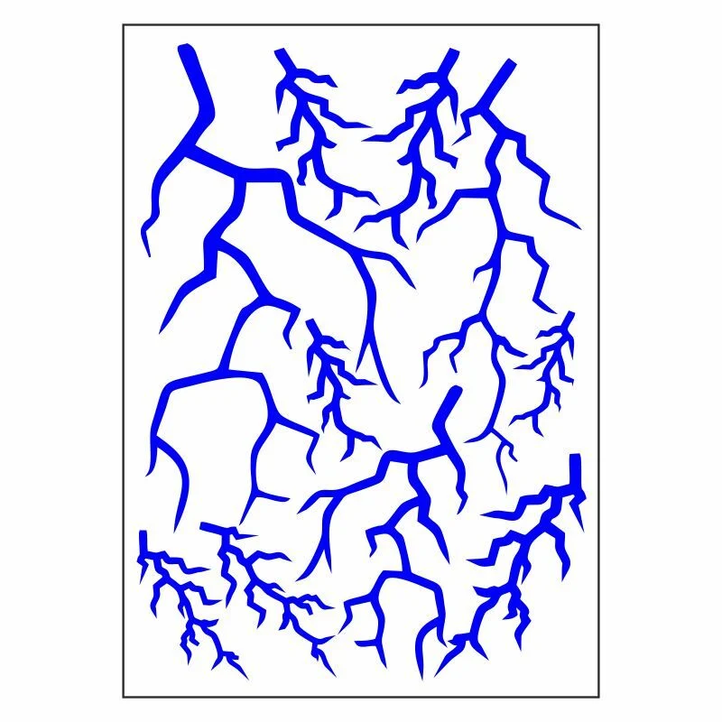 A4 Sticker 130 Tek Paket Çoklu Sticker Şimşek Mavi