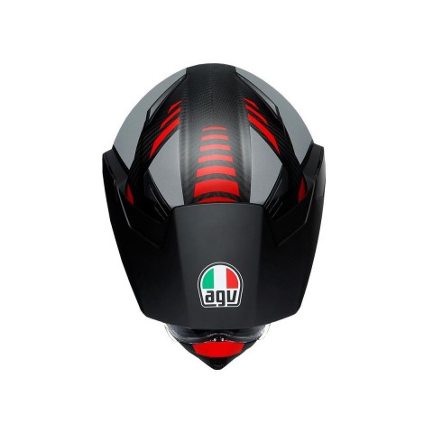 Agv Ax-9 Multı Kapalı Kask Karbon-kırmızı