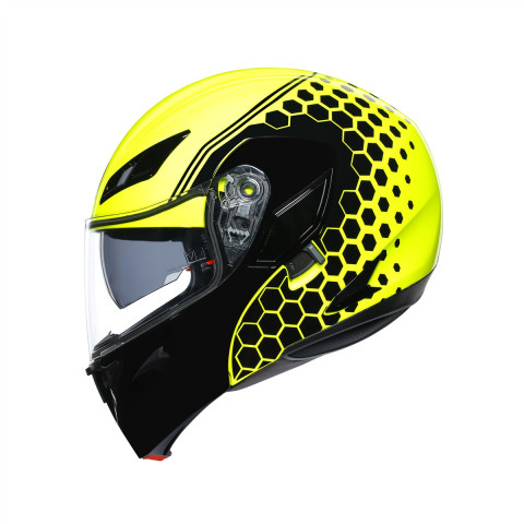 Agv Compact St Detroıt Çene Açılır Kask Sarı-siyah