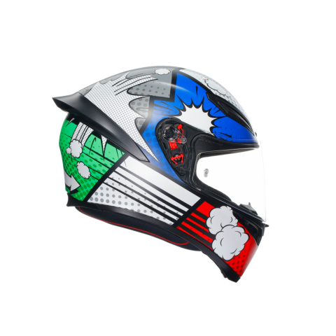 Agv K1 S Bang Mat İtalya Mavi Kapalı Kask LARGE