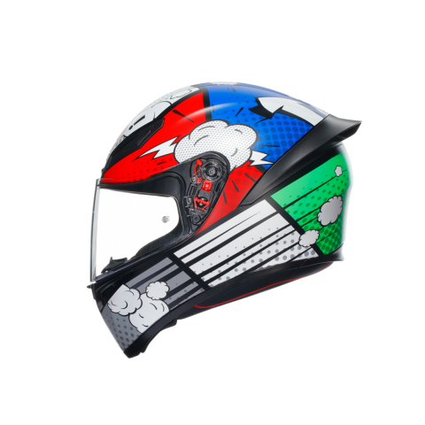 Agv K1 S Bang Mat İtalya Mavi Kapalı Kask LARGE