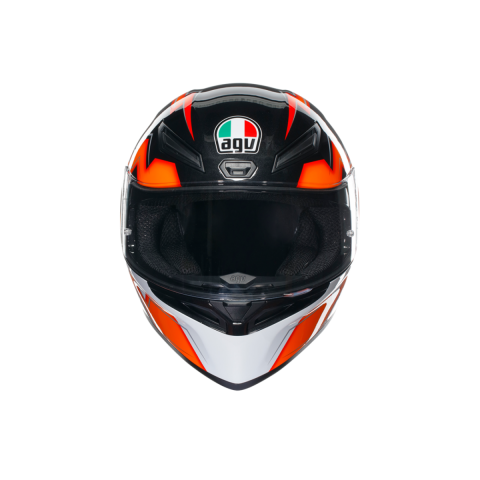 Agv K1 S Krıpton Kapalı Kask Siyah-turuncu
