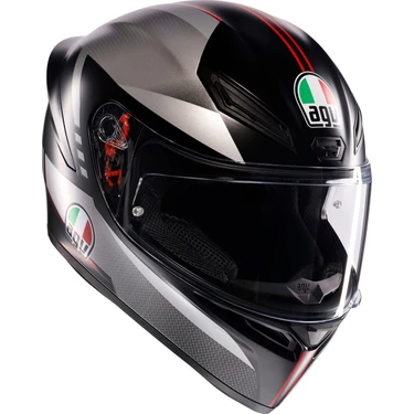 Agv K1 S Lap Siyah Gri Kırmızı Confıguratıon Kask