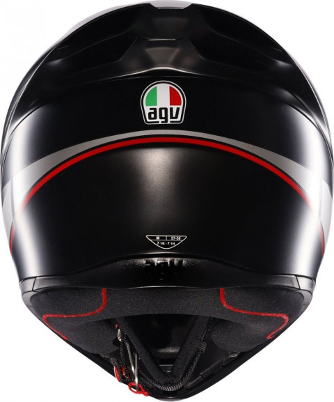 Agv K1 S Lap Siyah Gri Kırmızı Confıguratıon Kask