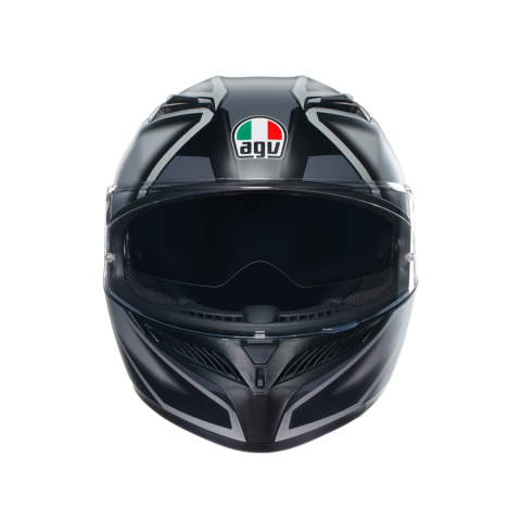 Agv K3 Compound Kapalı Kask Mat Siyah-gri