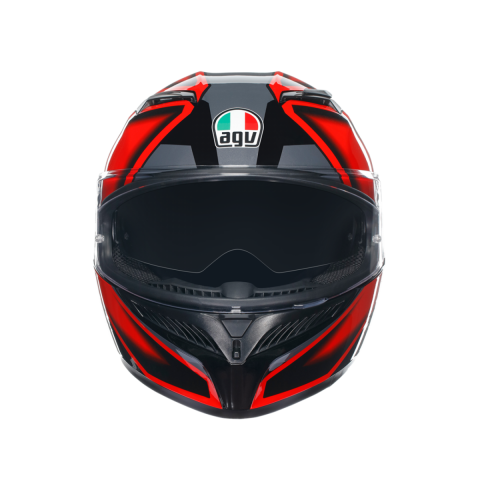 Agv K3 Compound Kapalı Kask Siyah-kırmızı