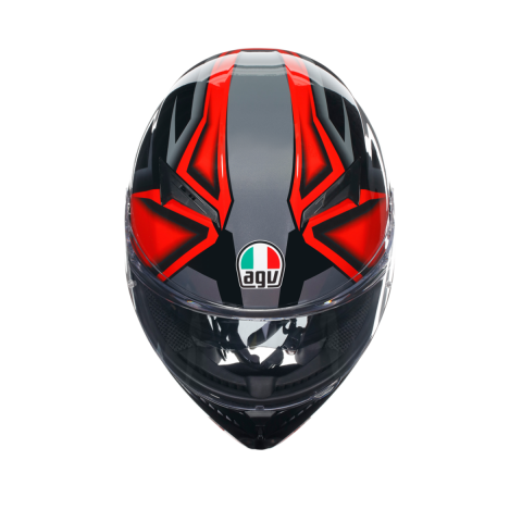 Agv K3 Compound Kapalı Kask Siyah-kırmızı