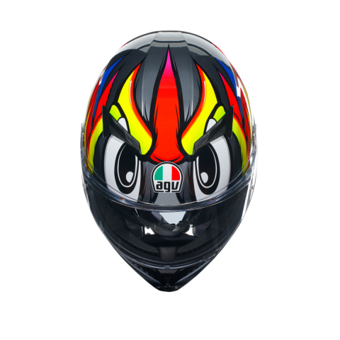 Agv K3 Kapalı Kask Bırdy 2.0 Gri-sarı-kırmızı