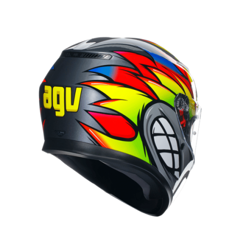 Agv K3 Kapalı Kask Bırdy 2.0 Gri-sarı-kırmızı