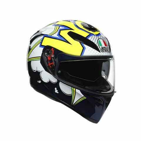 Agv K3 Sv Multı Kapalı Kask Bubble Mavi-beyaz-sarı
