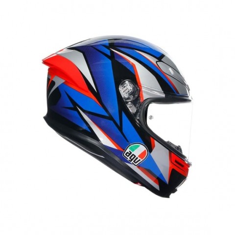 Agv K6 S Kapalı Kask Slashcut Siyah-mavi-kırmızı