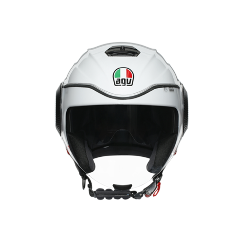 Agv Orbyt Multı Block Yarım Kask Beyaz-kırmızı SMALL