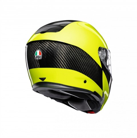 Agv Sportmodular Multı Çene Açılır Kask Karbon-neon Sarı