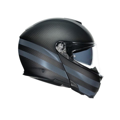Agv Sportmodular Multı Çene Açılır Kask Karbon-siyah