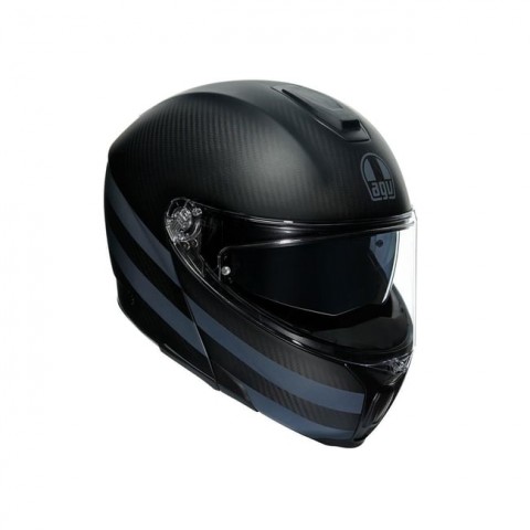 Agv Sportmodular Multı Çene Açılır Kask Karbon-siyah