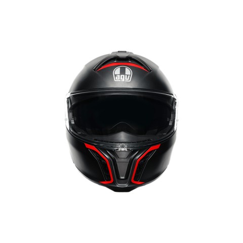 Agv Tourmodular Çene Açılır Kask Frequency Mat Metal-kırmızı