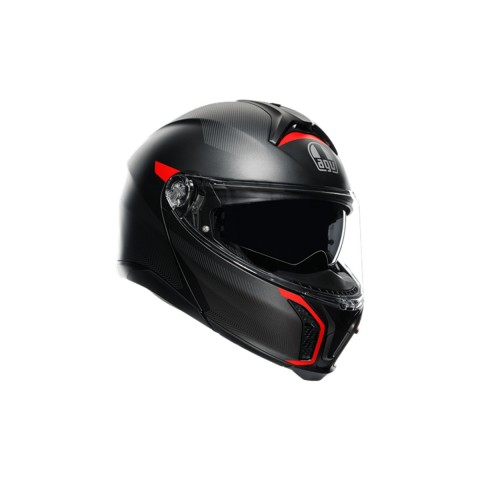Agv Tourmodular Çene Açılır Kask Frequency Mat Metal-kırmızı