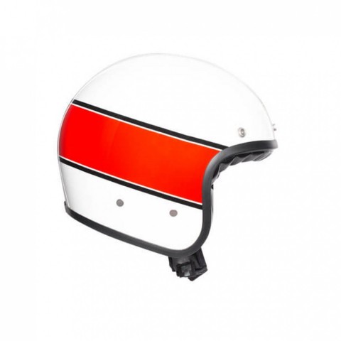 Agv X70 Multı Mıno 73 Yarım Kask Beyaz-kırmızı