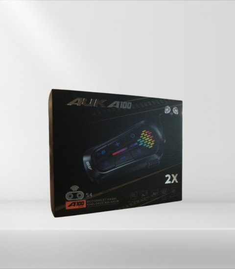 Auk A100 Bluetooth Ve Intercom Kask İçin İp56 İki Kişilik