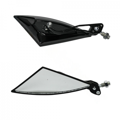 Ayna Takımı Üçgen Modifiye 10mm Adaptör 8mm Siyah