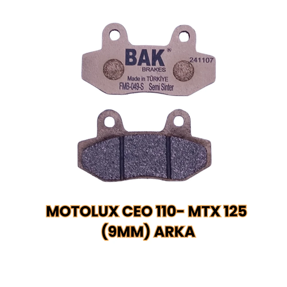 Bak Yarı Sinterli Fren Balatasıfmb 049-s Kulaksız Cfmoto 150nk Ön Em Motolux Ceo 110 Dıva 50 Cub Cg Zn Revolt Rm5 Arka Rks Newlıght (falcon Guppı 110 Arka 2024)