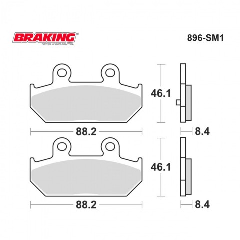 Brakıng Fren Balatası 896sm1 Yarı Metal Suzukı Burgman 400 650 2004-2020