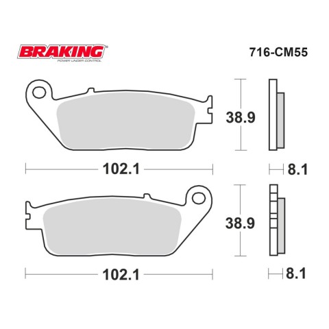 Brakıng Fren Balatası Sinter 715cm55 Ön Yamaha Yzf-r125 Xt 660 Z Ktm Exc 250 400 450 500 Adventure Supermoto 032