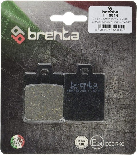 Brenta Organik Fren Balata Ft 3014 Pıaggıo Vespa Et4 Lx Mp3 Lıberty 125 150 200 Mp3 250 300 Sym Fıddle Iıı 200 Symphony 137.