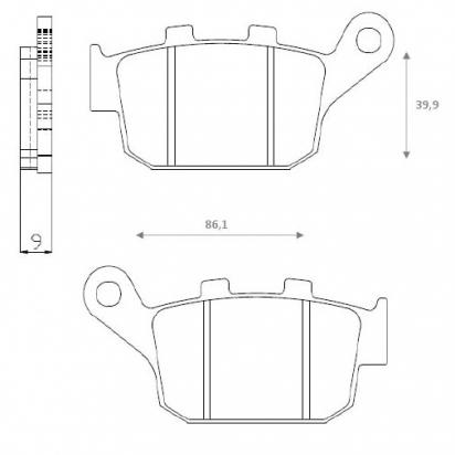Brenta Organik Fren Balata Ft 3155 Arka Cbr 250 R Nc 750 S-x, Cfmoto Nk150 Cbr 650 Fa Cb 650f Suzukı Gw 250 Inazuma (306 - 496)