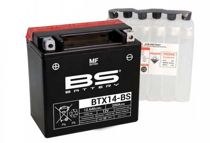 Bs Akü Btx14-bs 12v12ah 2012-2016 Kymco Xciting 400i