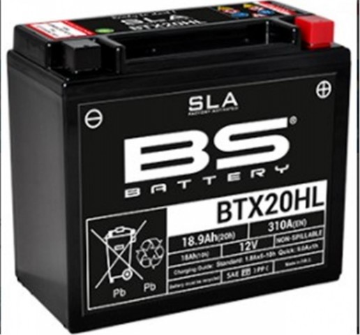 Bs Akü Sla (kuru) Btx20hl 12v18.9ah Harley-davidson Dyna Super Glide Custom