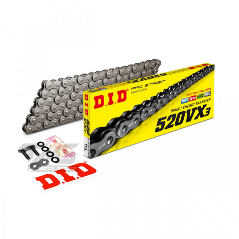 Dıd 520vx3-112l X-rıngli Çelik Zincir Yzf-r25 Mt-25 Pulsar Cbr250