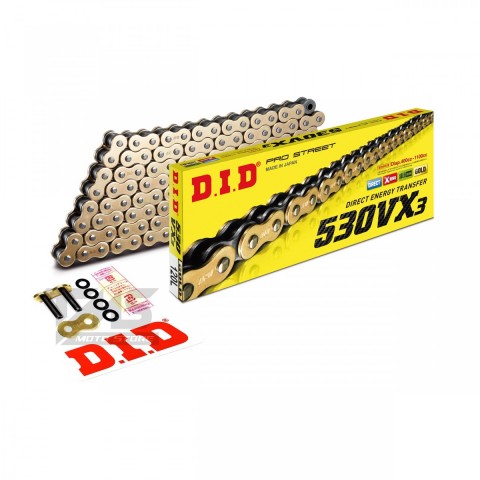 Dıd Gold Zincir 530-114l Vx3 X-rıng 2006-2019 Suzuki Gsx-r 600 Srad
