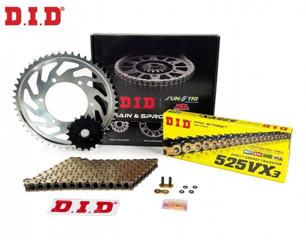 Dıd Gold Zincir Dişli Seti Yamaha Yzf-r25 Mt-25 2015-2022 520vx3 112l Sunstar32514-14t Jtr486-43t