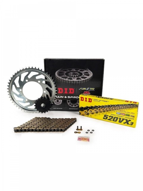 Dıd Zincir Dişli Seti Çelik 520vx3 Honda Cbr250r 2014-2018 (520 Vx3-100ft Zj - 36113-13t - Jtr1224-36t - 108l)