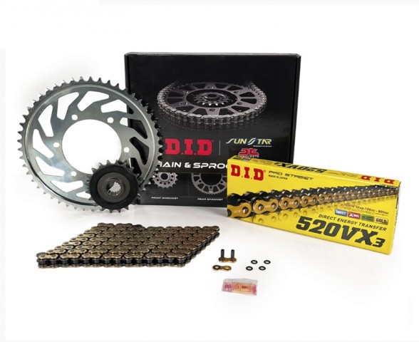 Dıd Zincir Dişli Seti Gold 520vx3 Yamaha Xj6 Dıverson F 2009-2015 (jtf1595-16t - Jtr305-46t 520vx3 Gb-100ft Zj 118l)