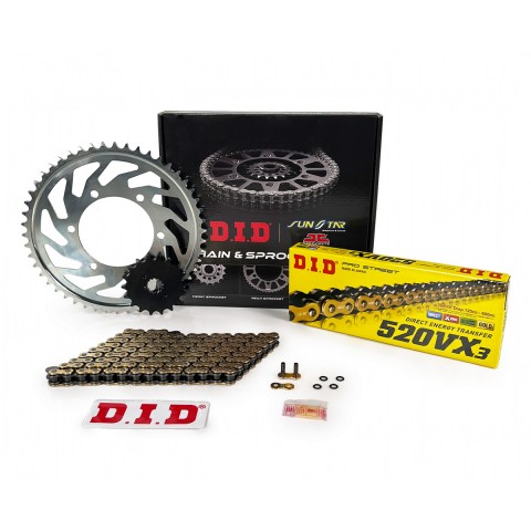 Dıd Zincir Sunstar Dişli Seti X-rıng Ktm Duke 250 390 14-20 520or 15t 45t [jtf1905.15 - Jtr890.45 520-112l]