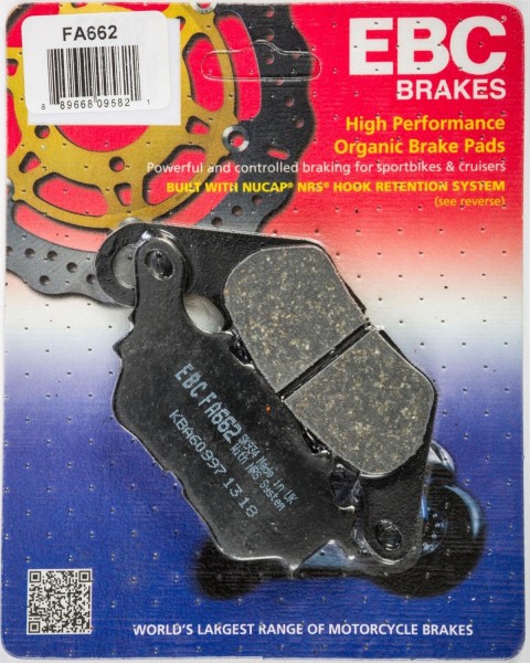 Ebc Arka Fren Balatası Organik Fa662 Yamaha Mt-25 & Yzf-r25 370