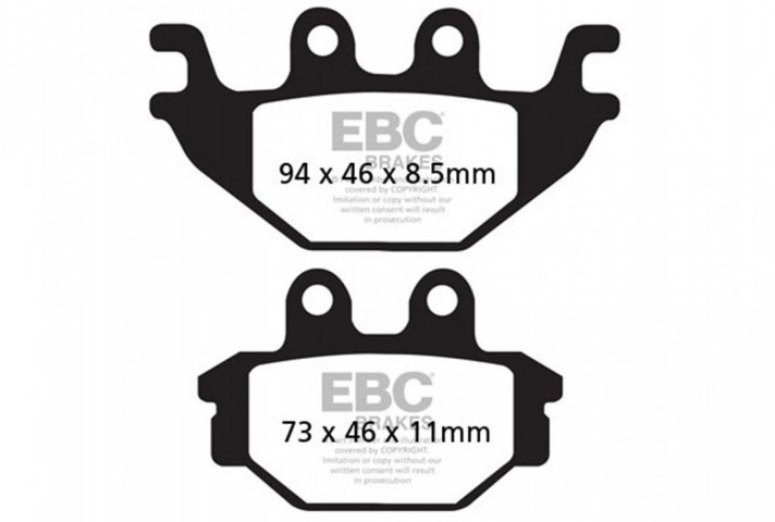 Ebc Fren Balatası Carbon Fa377tt Kymco Mxu Kawasakı Atv