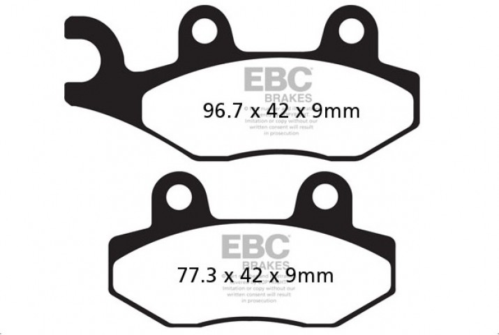 Ebc Fren Balatası Carbon Sfac228 2011-2015 Peugeot Citystar 125 Ön