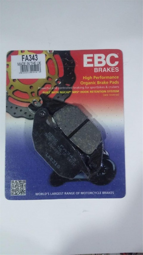 Ebc Fren Balatası Organik Fa343 Yamaha Tricity 125 Honda Cbr 125 2004 2010  221 Hero Thriller Hunk 150